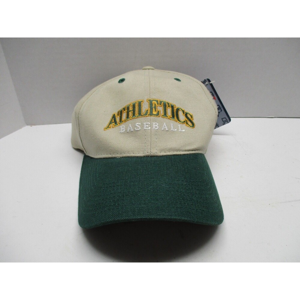 Athletics Baseball MLB A's Hat Outdoor Cap Adjustable Khaki And Green